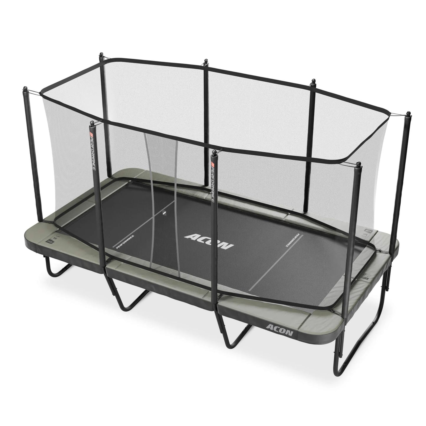 ACON Air 16 Sport HD rectangular trampoline with net and ladder